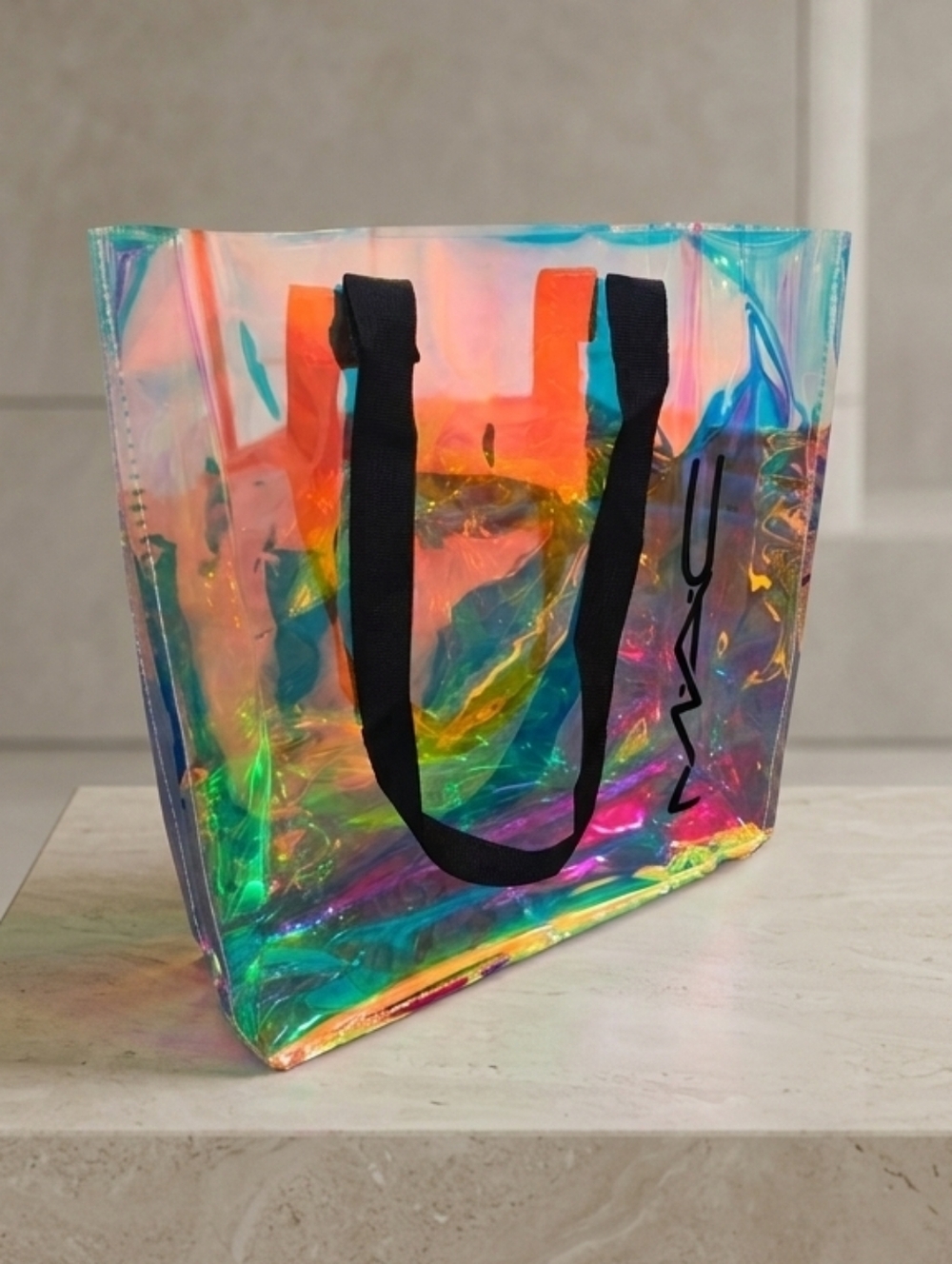 MAC Cosmetics Iridescent Holographic Tote Bag